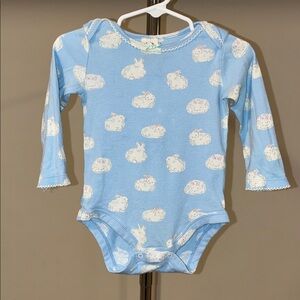 Baby Boden Kids Blue Bunny Print Onsie
